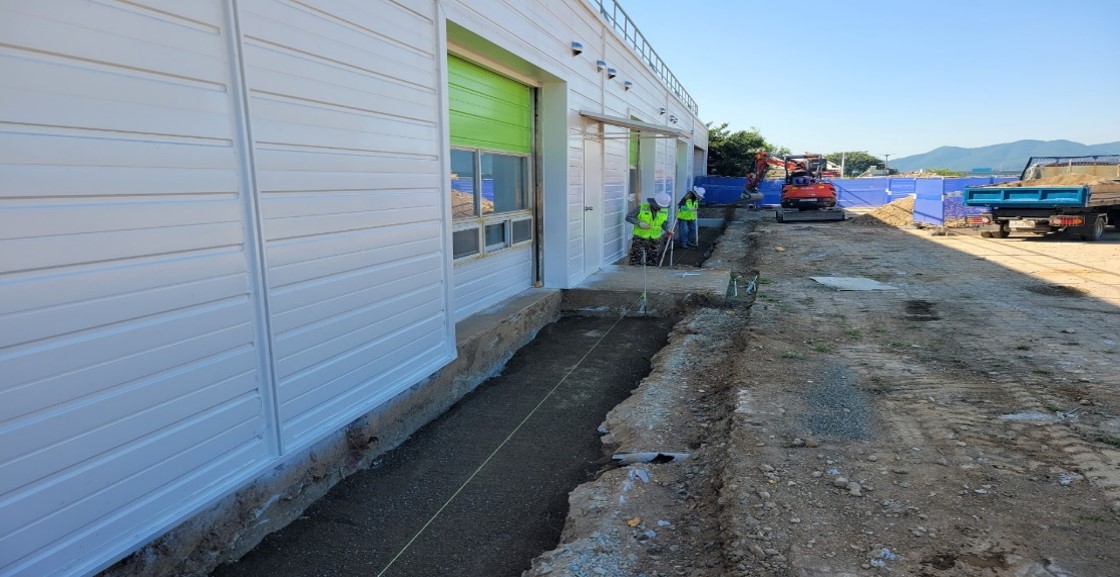 콘크리트 배수로관 설치(모래포설)